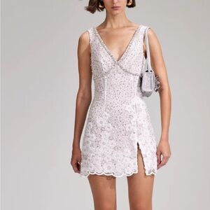 Self portrait embellished V mini dress size 6 worn once and dry cleaned